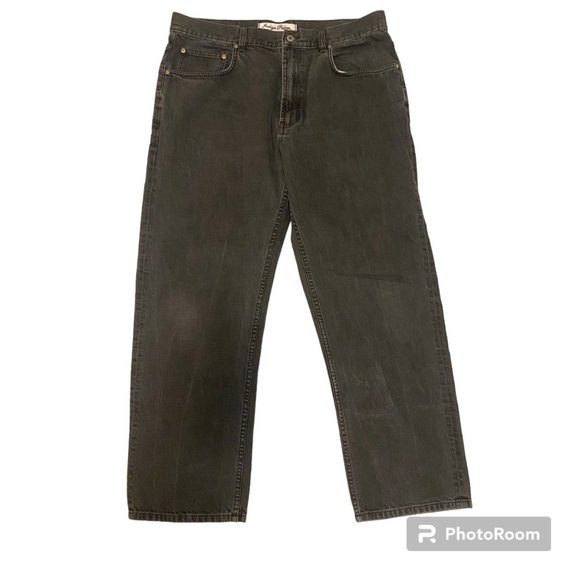 Indigo Palms Vintage Black Denim Classic‎ Fit Straight Leg Jeans Men's 38X30 - Picture 1 of 7